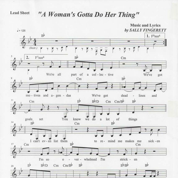 Sheet music to a womans gotta do her thing