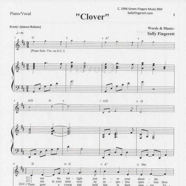 Clover sheet music