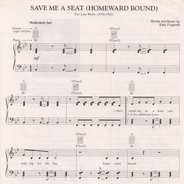 Save me a seat sheet music