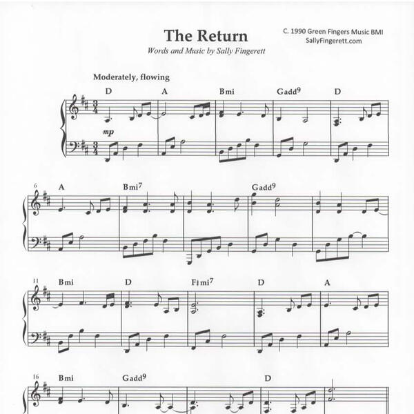 The Return sheet music
