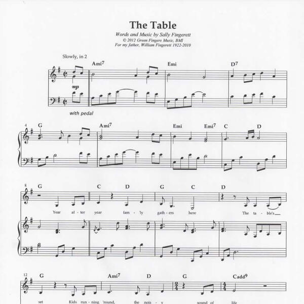 The Table sheet music