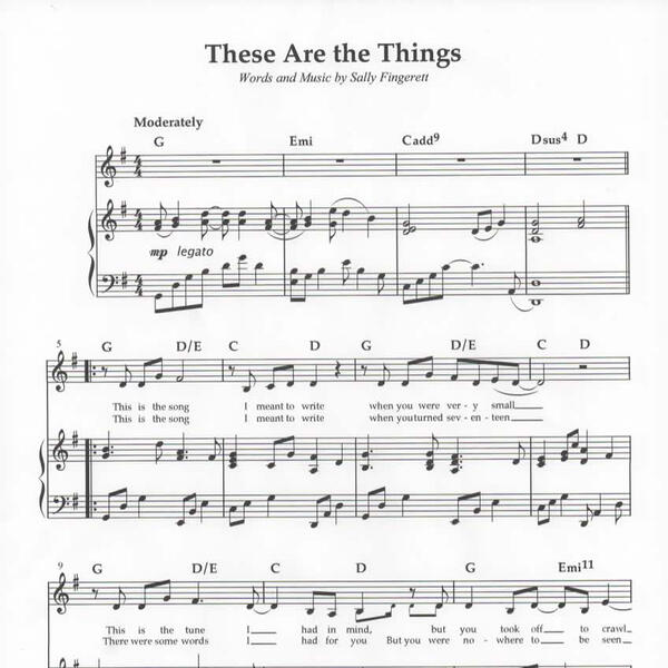 These are the things sheet music